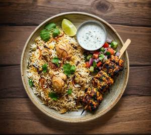 Chicken Kebab + Steamed Biryani Combo