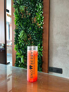 Strawberry Peach Boba Drink