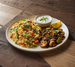 Mushroom Pepper + Veg Biryani Combo