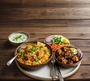 Chicken Biryani + Chicken Sholay Kebab (Boneless) Combo