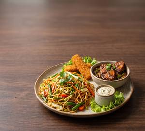  Indu’s Machh & Wok Platter 