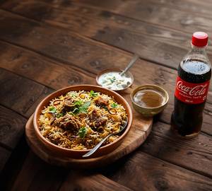 Mutton Biryani + Coke [600 Ml] Combo