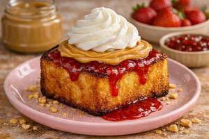 Peanut Butter And Strawberry French Toast