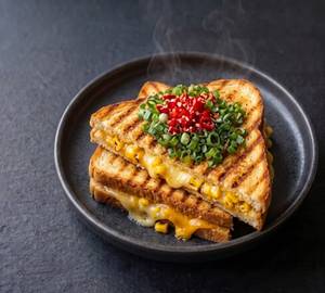 Grilled Corn And Cheese Sandwich