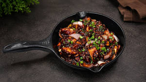Paneer In Black Pepper Sauce Dry