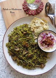 Palak Mushroom Palav