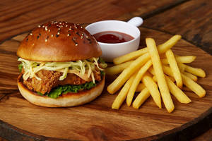 Crispy Chicken In Soft Bun