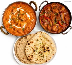 BUTTER CHICKEN / KADHAI CHICKEN + 2 ROTI OR 1 BUTTER NAAN