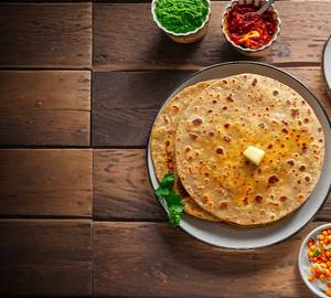 Paneer Paratha - 2 Pcs ( Without Gravy)