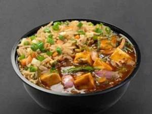 Veg Fried Rice + Chilli Paneer