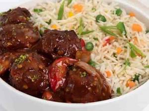 Veg Fried Rice + Manchurian