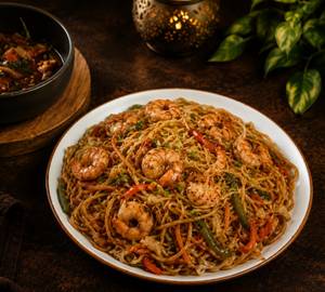 Pan Fried Noodles With Prawns