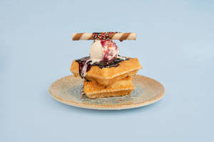 Blueberry Crunchy Waffle