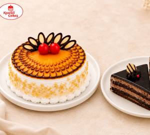 Butterscotch Bento Cake and 2 Truffle Pastry Combo