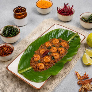 Prawn Pollichathu - Banana Leaf Roast