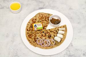 2 Pc Paneer Pyaz Paratha With (Amul Butter)