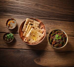 Bhindi Masala Mini Thali[2tawa roti]