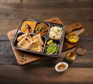 Bharta yellow dal thali