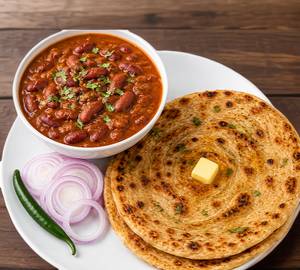 Rajma With 2 Paratha