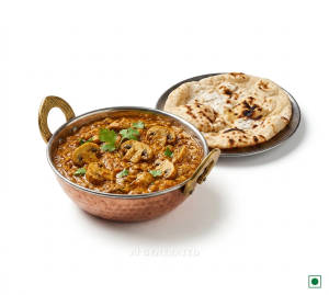 Mushroom Kadhai + Tandoori roti plain (1 piece)
