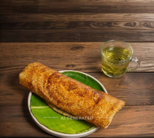 Ghee Roast Dosa + Green Tea
