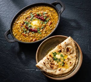 Dal Fry + Butter Roti (1 piece)