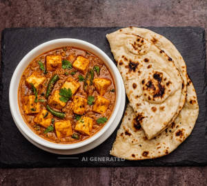 Paneer Masala + Tandoori Roti Plan (2 Pieces)