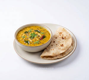 Dal Fry + Roti Tawa Plain (2 pieces)