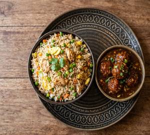 Chicken Fried Rice [500 Ml] & Chicken Manchurian Gravy 