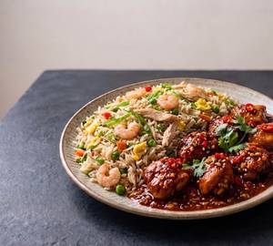 Mixed Fried Rice & Chilli Chicken Gravy