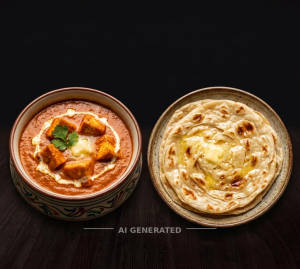 Butter Paneer Masala + Butter Roti (1 piece)