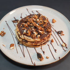 Rich Chocolate & Nuts Pancakes