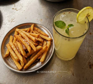 Salted Fries + cold drink 
