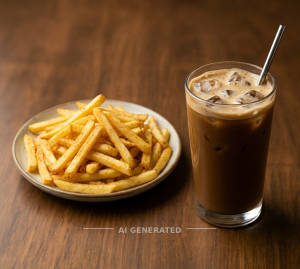 French Fries + Cold Coffee