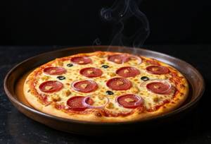 Chicken pepproni pizza