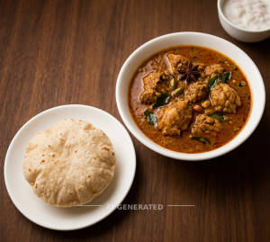 Bagara chicken curry + Pulka (1 piece)
