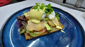 Open Egg Avocado & Smoked Salmon Toast