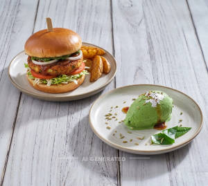 Aloo Tikki Burger + Paan Blast