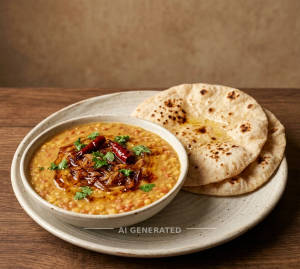 Dal Tadka + Tawa Roti (2 pieces)