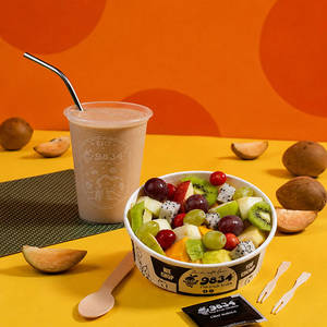 Chikoo Shake & Fruit Platter