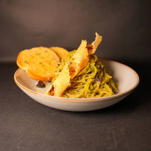 Chicken Spaghetti Aglio E Olio With Parmesan