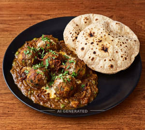 Hyderabadi kofta + Fulka roti (2 pieces)