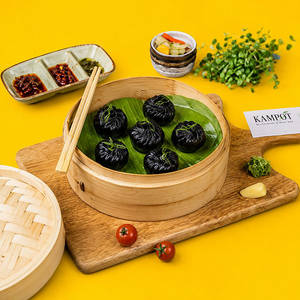 Charcoal Infused Dimsum Veg