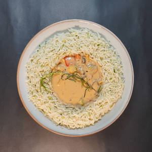 Vegetarian Stroganoff Rice Bowl