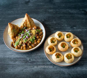 Chola Samosa + Pani Puri Half [8 Pieces]