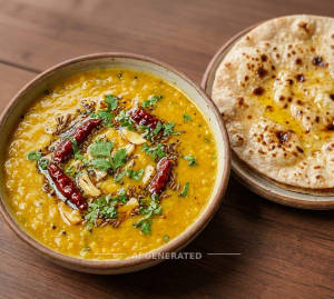 Dal Tadka + Butter Roti (1 Piece)