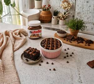 Nutella Chocolate Fudge (Eggless Gourmet Delight)
