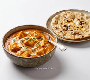 Paneer Butter Masala + Tandoori Roti Plain (1 piece)