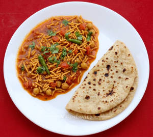 Sev Tamatar + Tawa Roti (2 pieces)