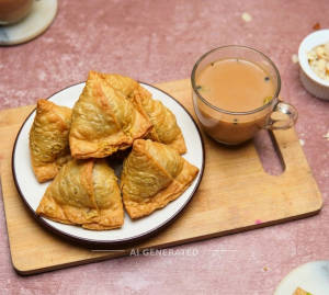 Maggi Samosa + Masala Tea